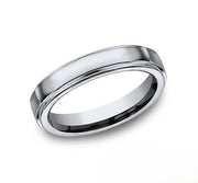 The Strata Titanium Wedding Band with Classic Polished Finish 5mm Forged Union