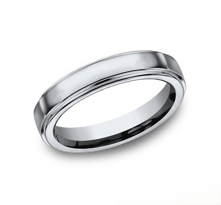 The Strata Titanium Wedding Band with Classic Polished Finish 5mm Forged Union