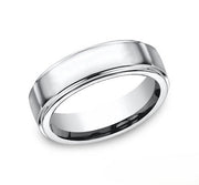 The Zyra Cobalt Chrome Ring with Polished Finish and Rounded Edges 7mm Forged Union