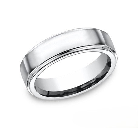 The Zyra Cobalt Chrome Ring with Polished Finish and Rounded Edges 7mm Forged Union