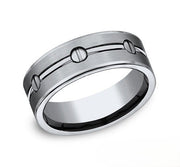 The Ion Titanium Ring with Polished Groove and Inset Screws  8mm Forged Union