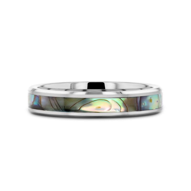 Maui Thorsten Tungsten Carbide Ring with Mother of Pearl Inlay - 4mm