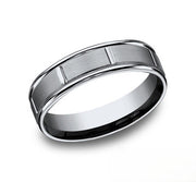The Talon Titanium Wedding Ring with Sectional Design 6mm Forged Union