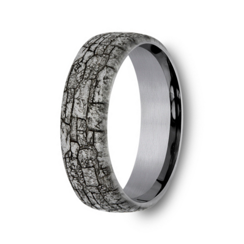 The Troy Tantalum Stonewall Textured Center Ring  6.5mm Forged Union