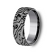 The Switch Gray Tantalum Ring with Mokume Pattern Center 7.5mm
