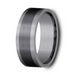 The Duke 8mm Black Titanium Satin Finish Center with Tantalum Flat Edges Ring