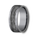 The Teak 8mm Black Titanium Bark Design Center with Grey Tantalum Edge Ring