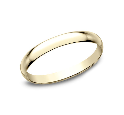 Nova 14K Yellow Gold Wedding Band with Domed Polished Finish 2mm