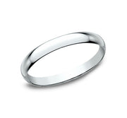 The Vera 18K White Gold Wedding Band with Domed Polished Finish 2mm Forged Union