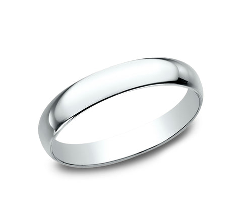 Dawn 14K White Gold Wedding Band with Domed Polished Finish 3mm
