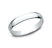 The Nomi 18K White Gold Wedding Band with Domed Polished Finish 3mm Forged Union