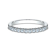 The Zoe Platinum 2mm Shared Prong Diamond Half Eternity Band Forged Union