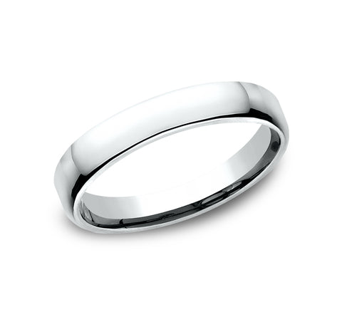 Seren 14K White Gold Wedding Band European-fit Polished Finish 3.5 mm