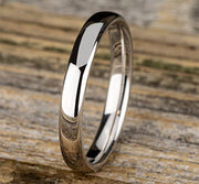 The Flux 18K White Gold Wedding Band with Euro-fit Polished Finish 3.5 mm Forged Union