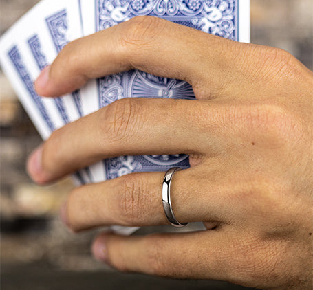 The Flux 18K White Gold Wedding Band with Euro-fit Polished Finish 3.5 mm