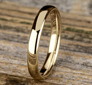 The Flux 18K Yellow Gold Wedding Band with Euro-fit Polished Finish 3.5 mm Forged Union