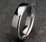 The Sierra 18K White Gold Wedding Band with Euro-fit Polished Finish 5.5 mm Forged Union