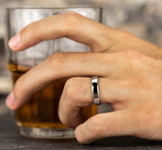 The Sierra 18K White Gold Wedding Band with Euro-fit Polished Finish 5.5 mm Forged Union