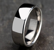 The Marisol 18K White Gold Wedding Band with Euro-fit Polished Finish 7.5 mm Forged Union