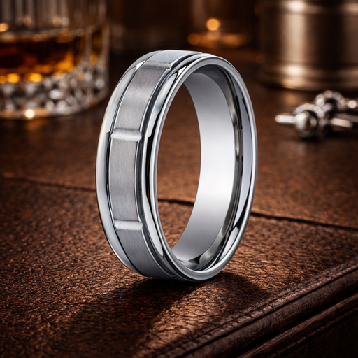 Talon Titanium Wedding Ring with Sectional Design 6mm
