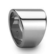 The Milwaukee  Round Black Tungsten Carbide Ring with Brushed Finish- 20mm