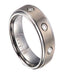 classic tungsten men's wedding band with 3 cz | 8mm